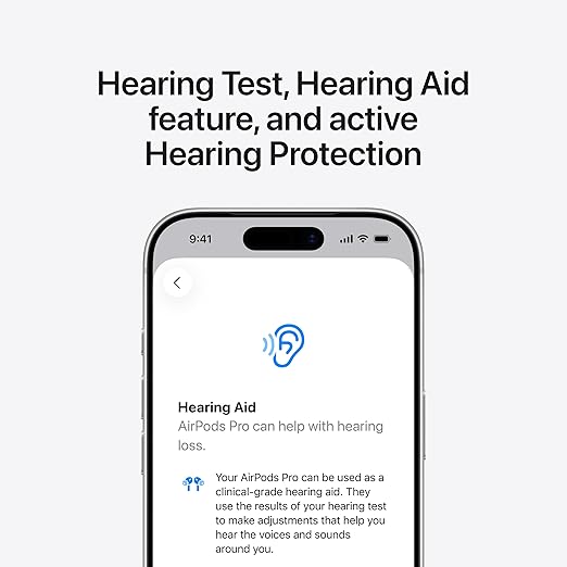 Apple AirPods Pro 3 Wireless Earbuds, Active Noise Cancellation, Live Translation, Heart Rate Sensing, Hearing Aid Feature, Bluetooth Headphones, Spatial Audio, High-Fidelity Sound, USB-C Charging