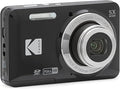 Kodak PIXPRO FZ55-BK 16MP CMOS Sensor Digital Camera 5X Optical Zoom 28mm Wide Angle 1080P Full HD Video 2.7" LCD Vlogging Camera (Black)