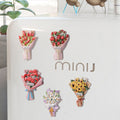 3D Embossed Bouquet Fridge Magnets